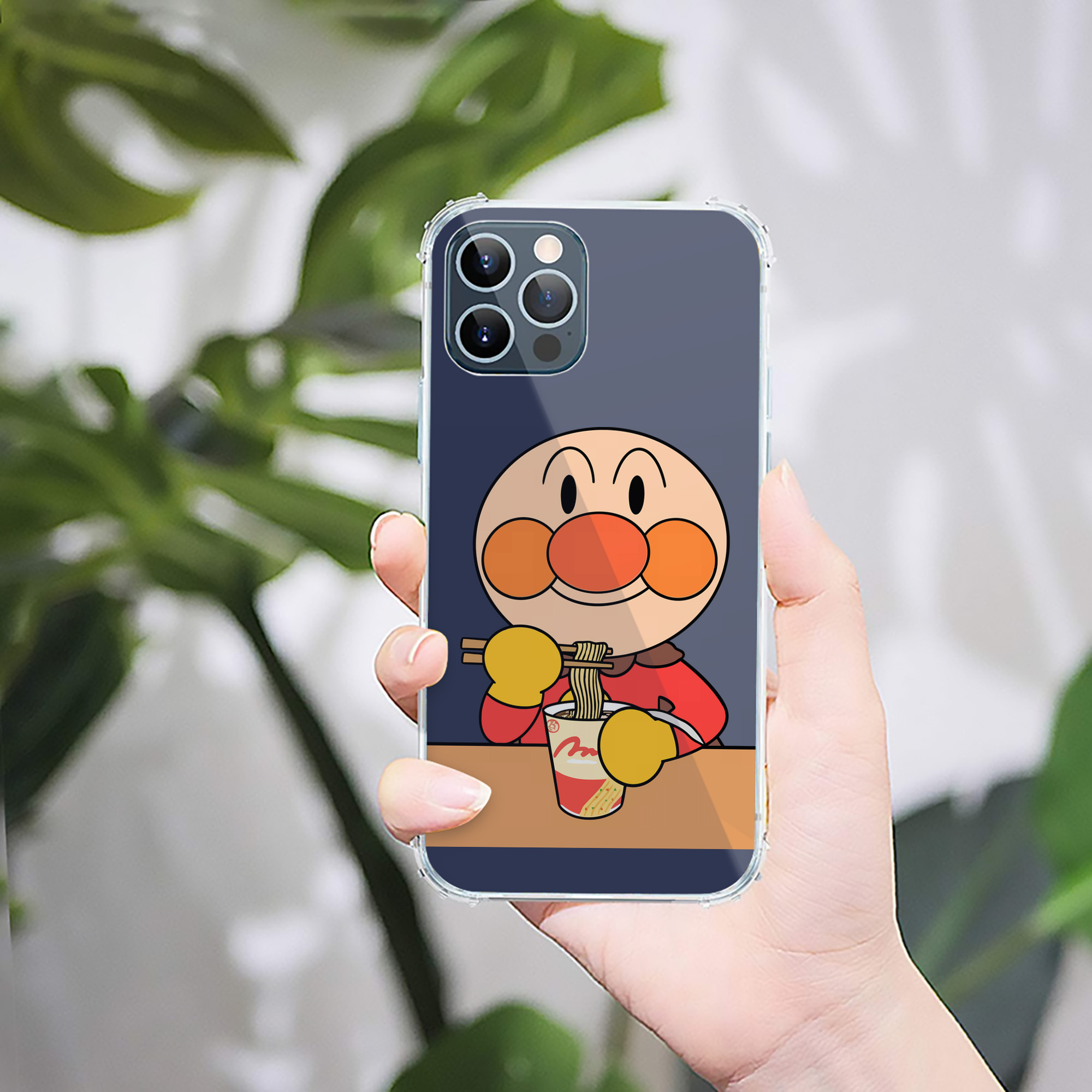 （画像用） アンパンマン Anpanman 【iPhone 12シリーズ対応】透明スマホケース（クリアソフトケース）